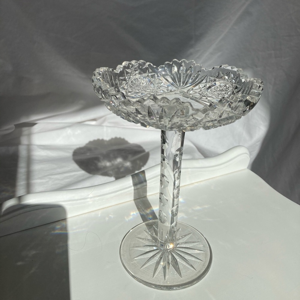 Vintage Lead Crystal Candy Dish